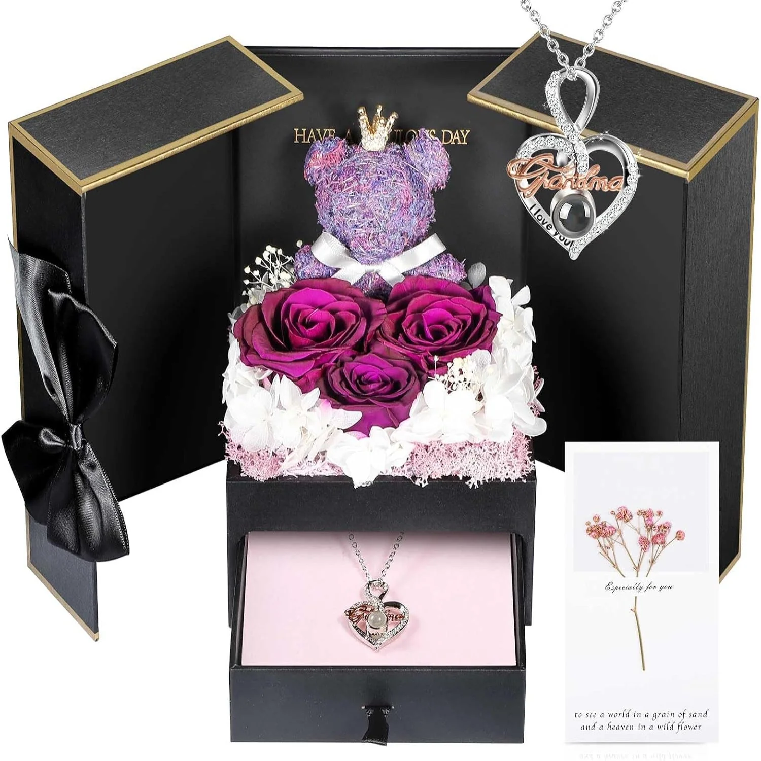 Schmuckbox Rose Geschenk Halskette Damen Präsent - Image 6