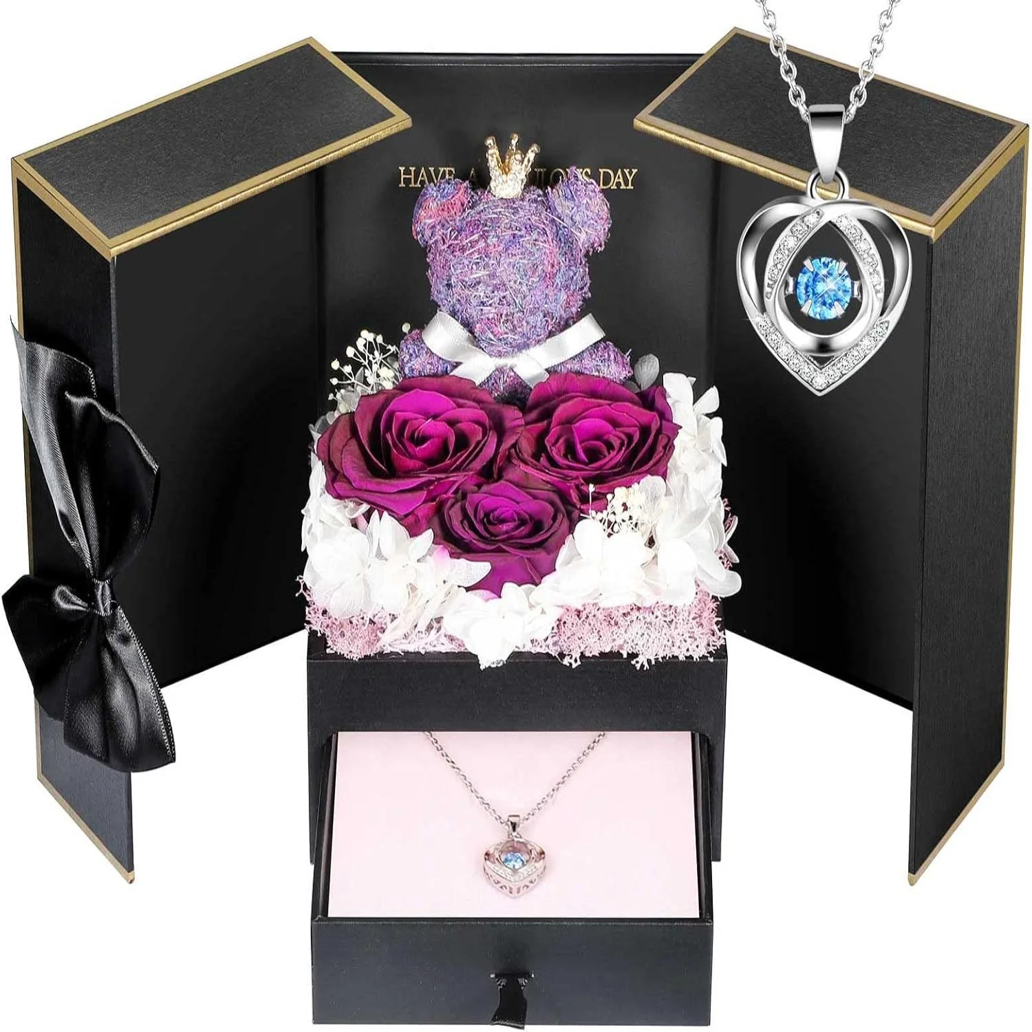Schmuckbox Rose Geschenk Halskette Damen Präsent - Image 7