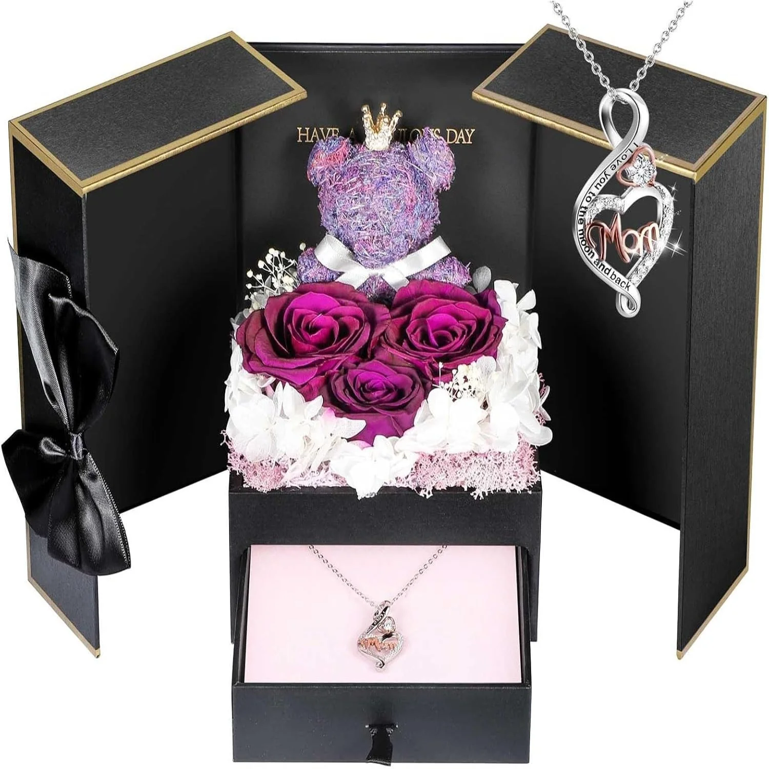 Schmuckbox Rose Geschenk Halskette Damen Präsent - Image 8