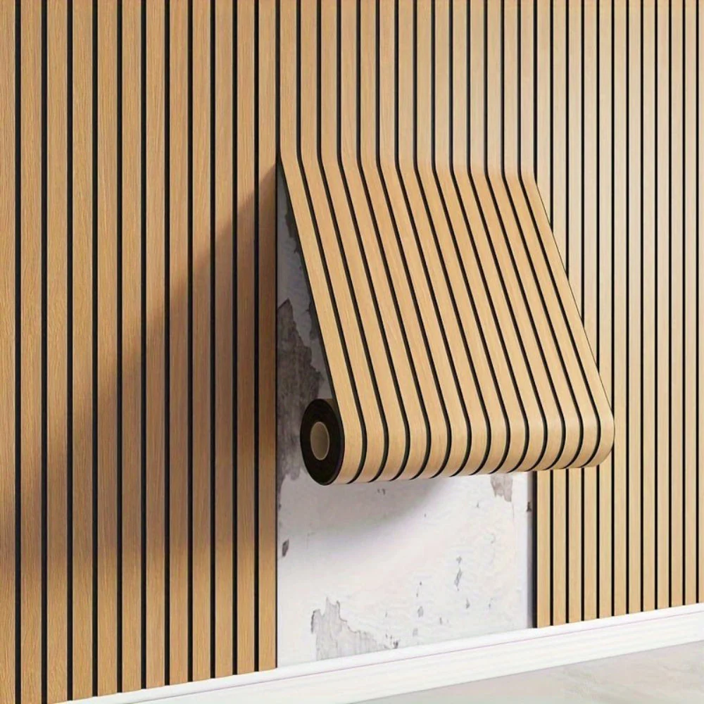 Selbstklebende 3D Wandpaneele Holzoptik Dekorative PVC Wandverkleidung - Image 7