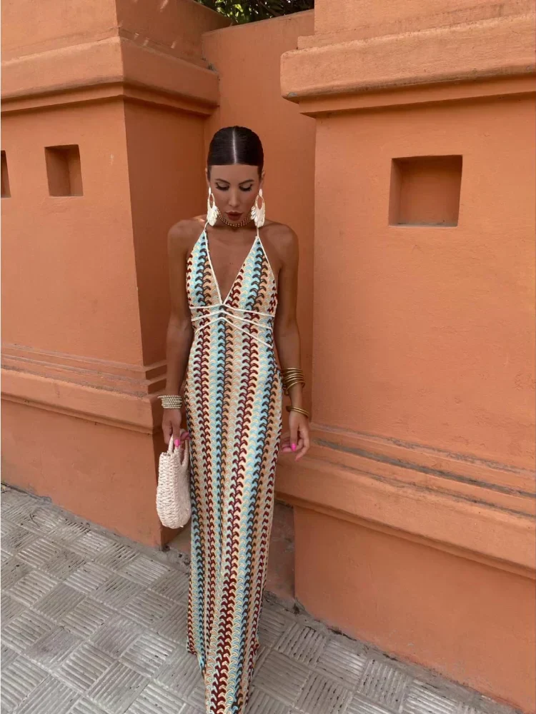 Serena | Langes Kleid mit offenem Rücken - Image 4