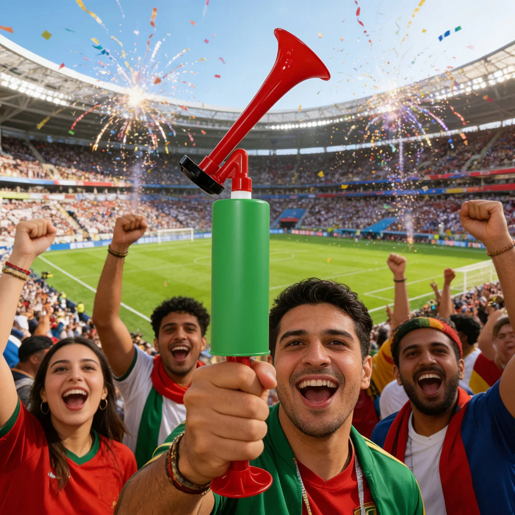 Signalhorn Weltmeisterschaft Handgerät Fanhupe Laut Kunststoff Stadion