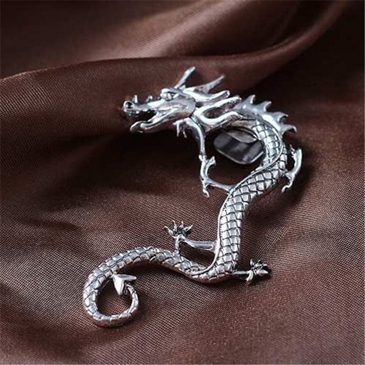 Silberne Drachen-Ohrringe - Image 2