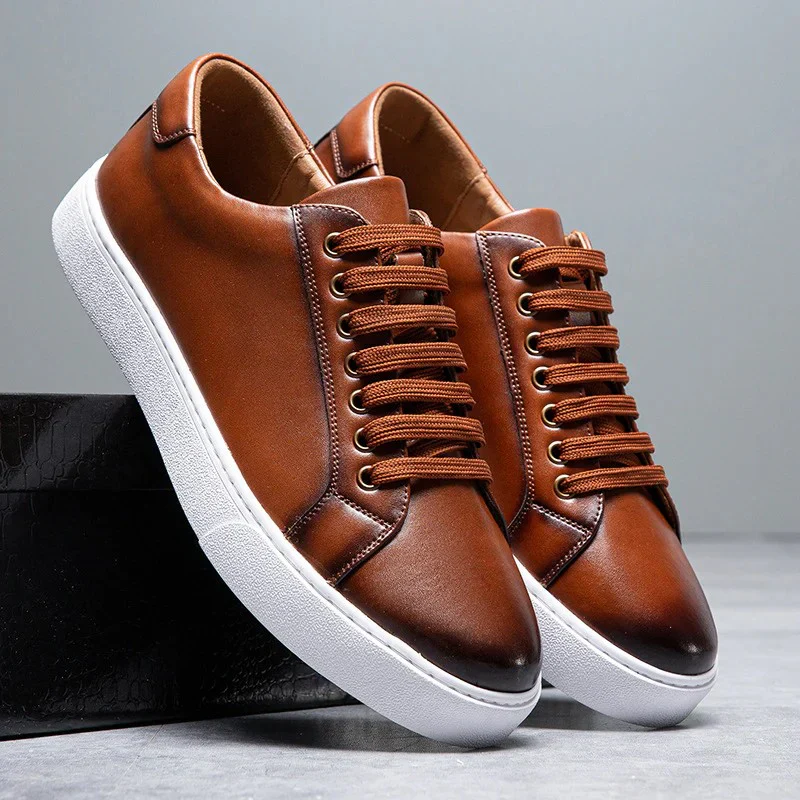 Simon | Hochwertige Herren Leder Sneakers Look - Image 11