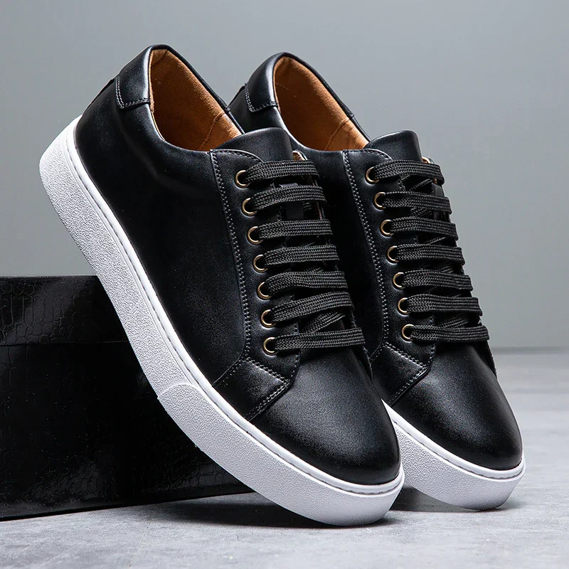 Simon | Hochwertige Herren Leder Sneakers Look - Image 13