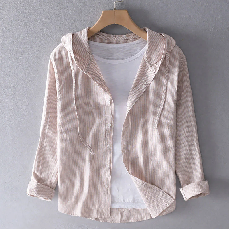 Sina – Leichte Damenjacke mit Kapuze und Knopfleiste - Image 3