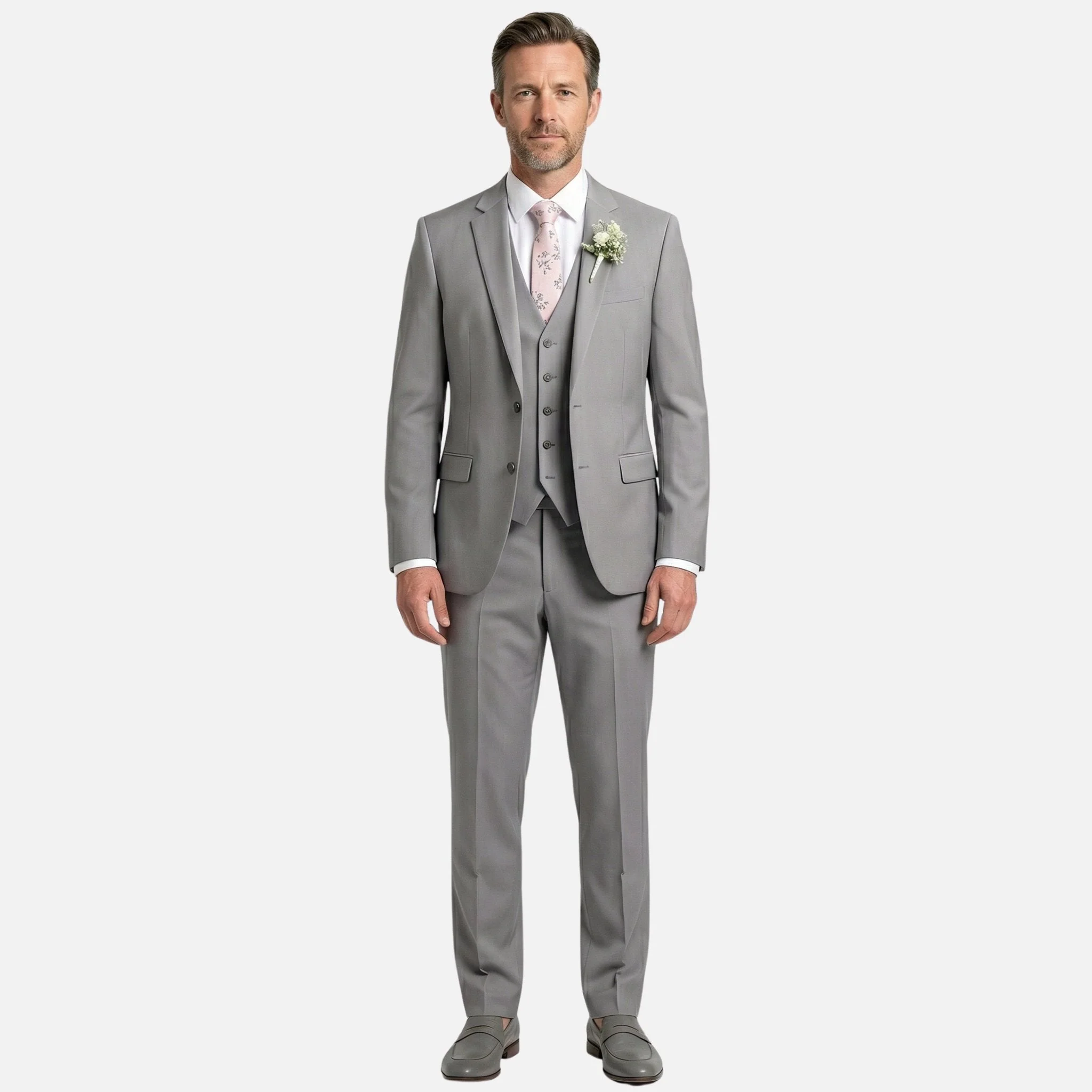 Markus | Herren Slim Fit Dreiteiliger Anzug Reverskragen – 3-Teiliger Anzug Herren