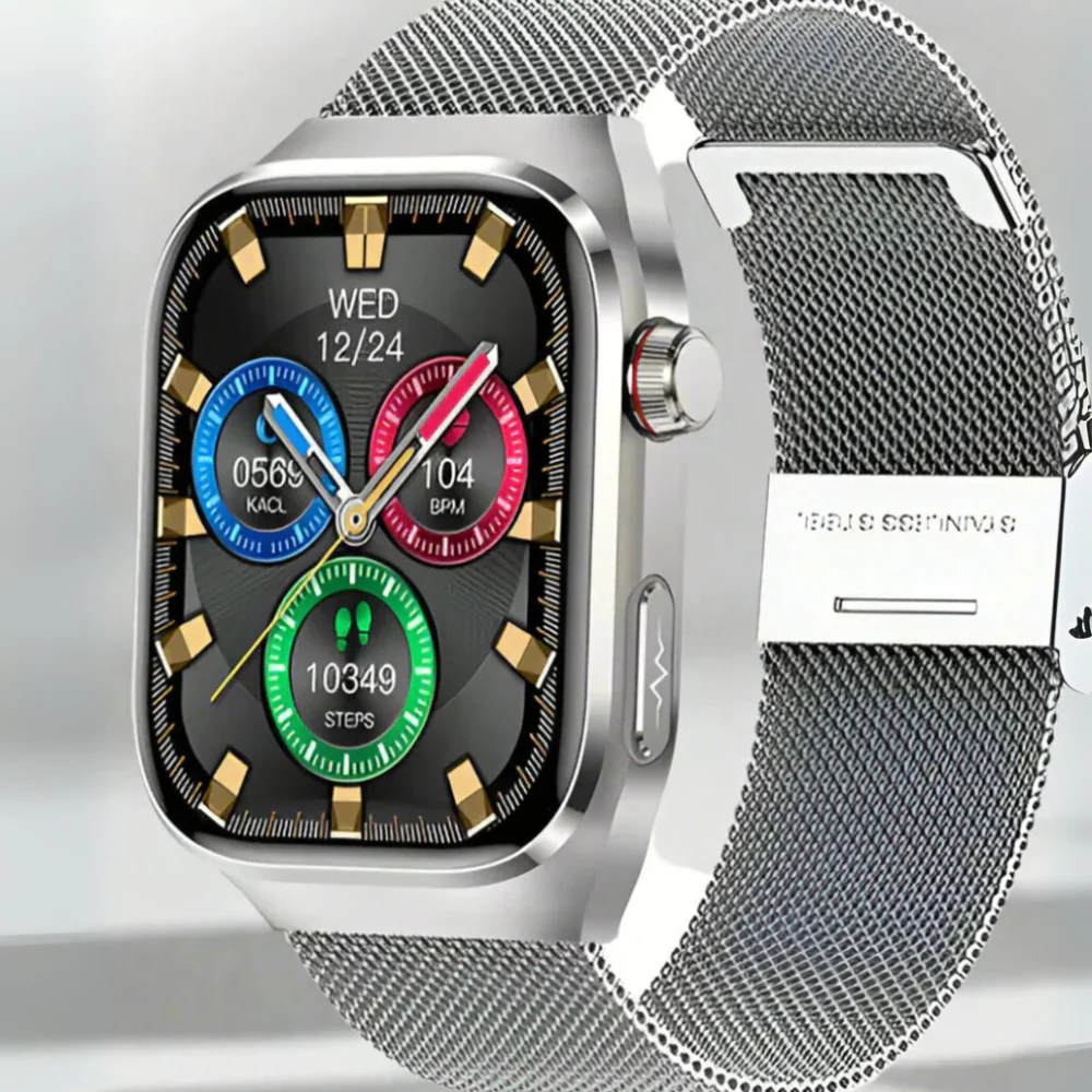 Smartwatch Schwarz Metall EKG Herzfrequenz Monitor - Image 12