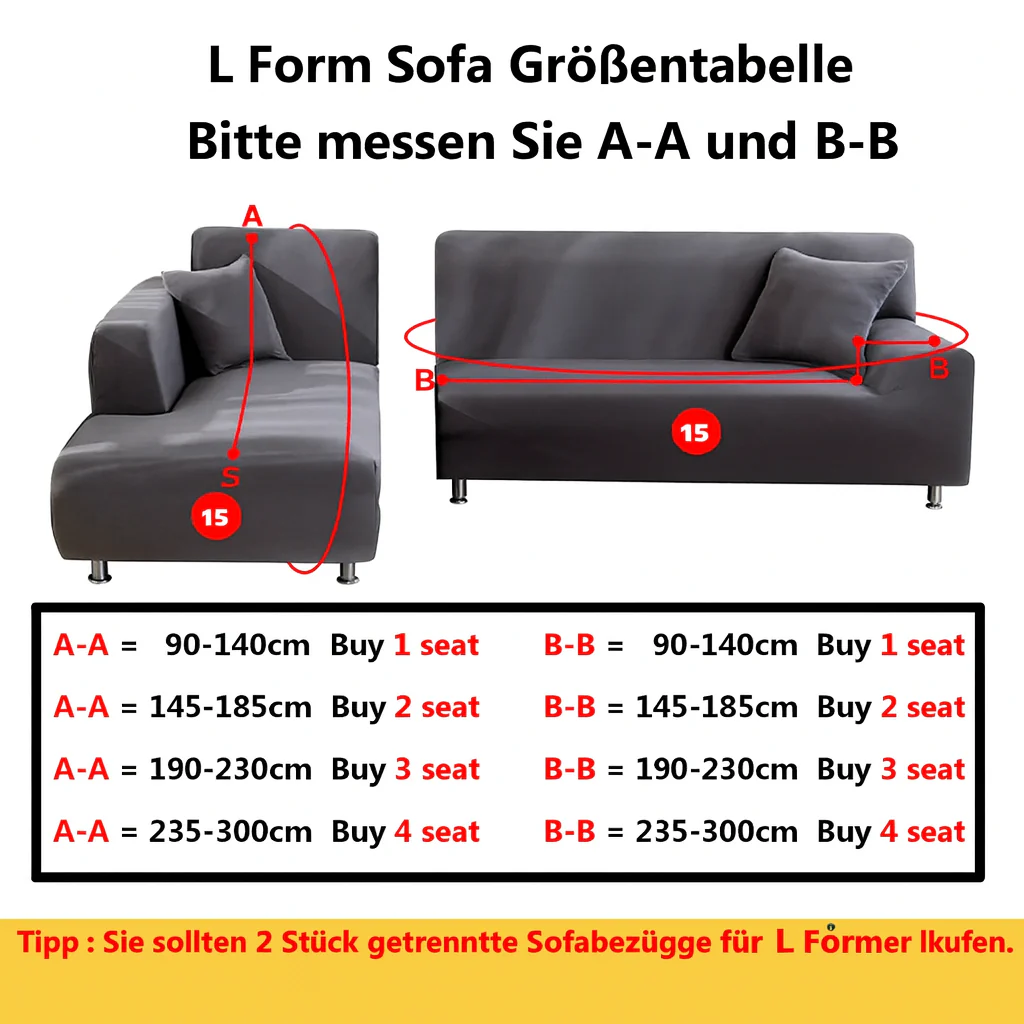 Sofabezug Stretch Jacquard Schutzbezug Wasserabweisend - Image 5