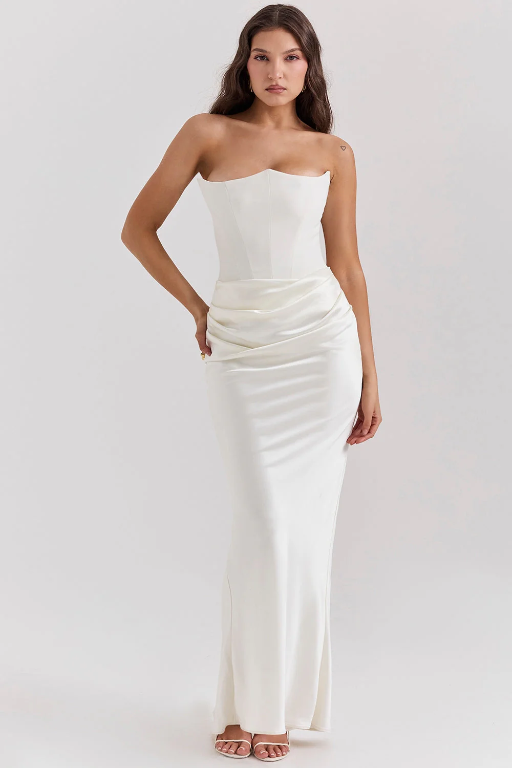 Sofía – Elegantes trägerloses Damen Maxikleid