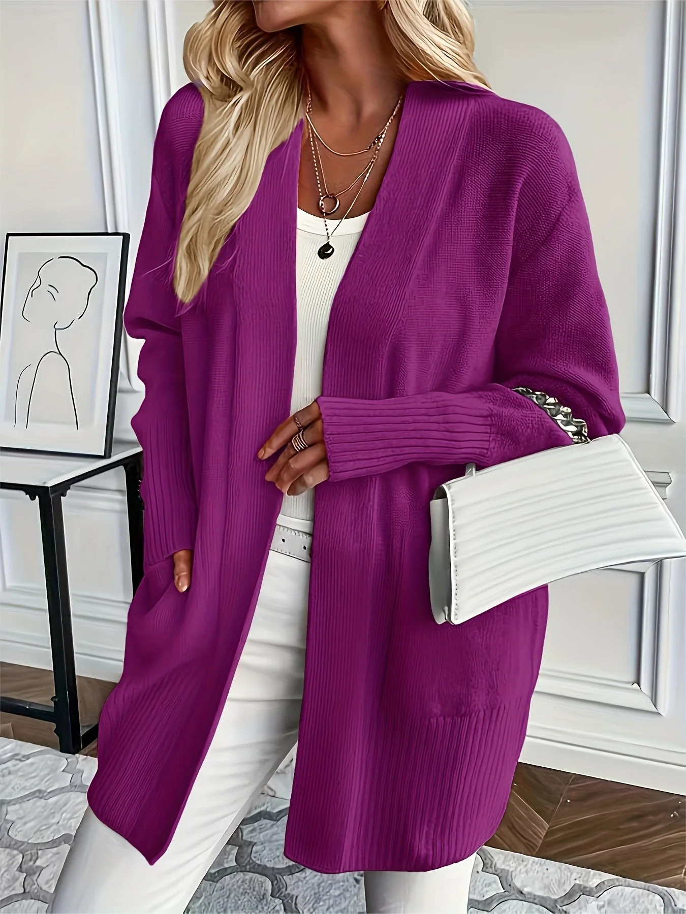 Sofia | Kuscheliger Cardigan mit offenem Schnitt - Image 5