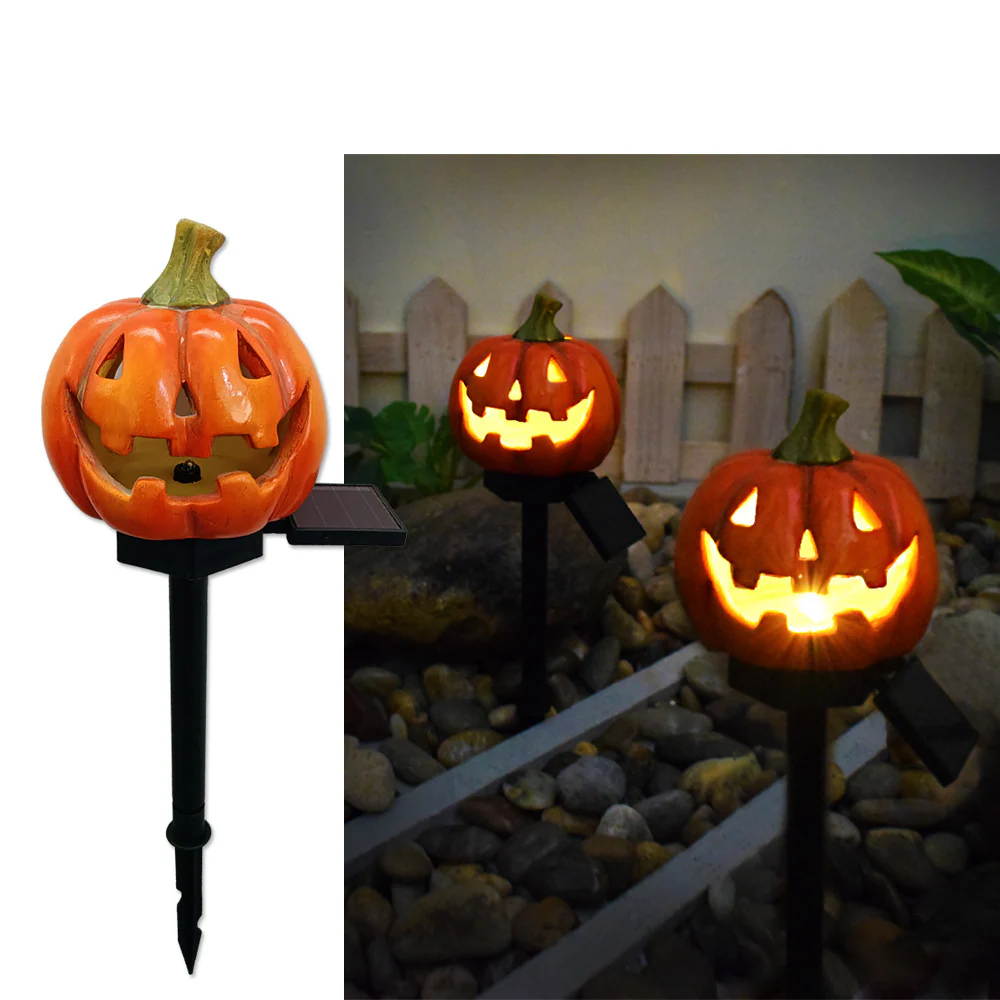 Solar Gartenbeleuchtung Kürbis LED Halloween Set
