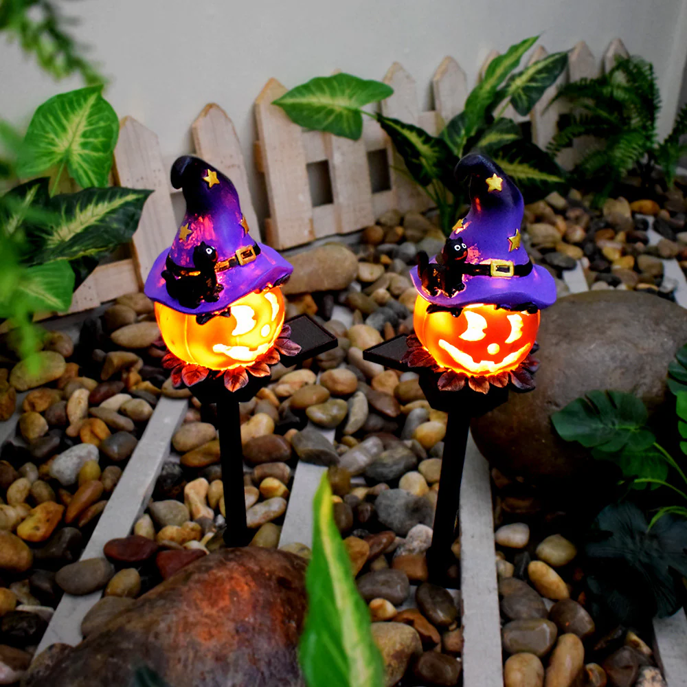 Solar Gartenbeleuchtung Kürbis LED Halloween Set - Image 5