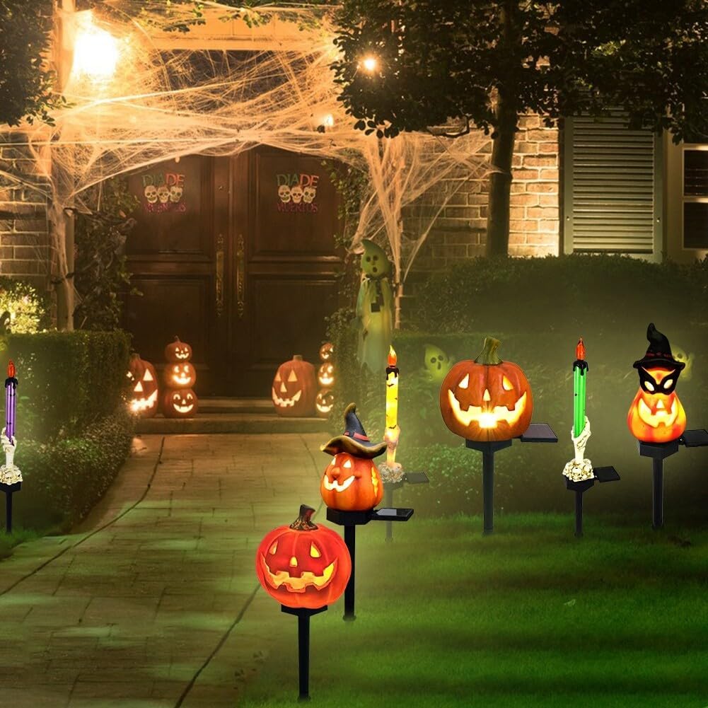 Solar Gartenbeleuchtung Kürbis LED Halloween Set - Image 6