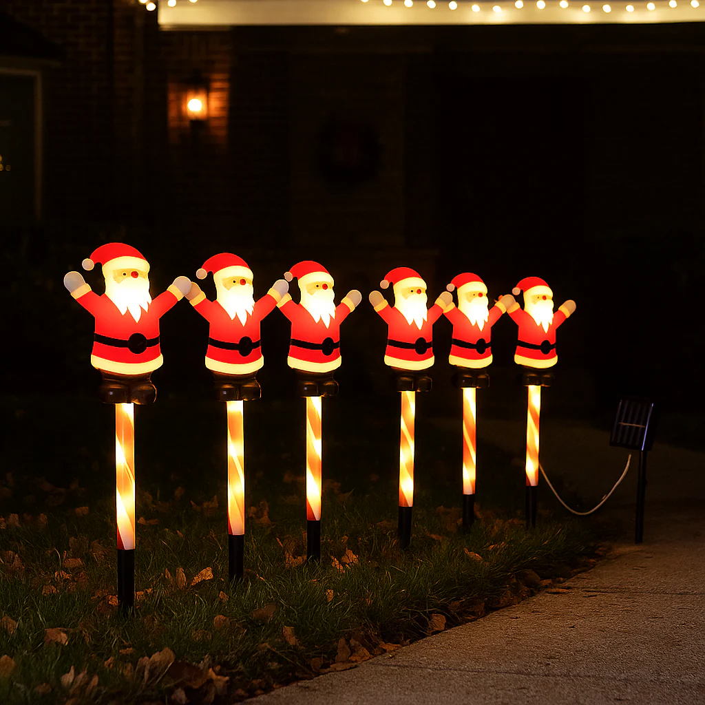 Solar Weihnachtsbeleuchtung Außen LED Licht Deko Gartenfigur