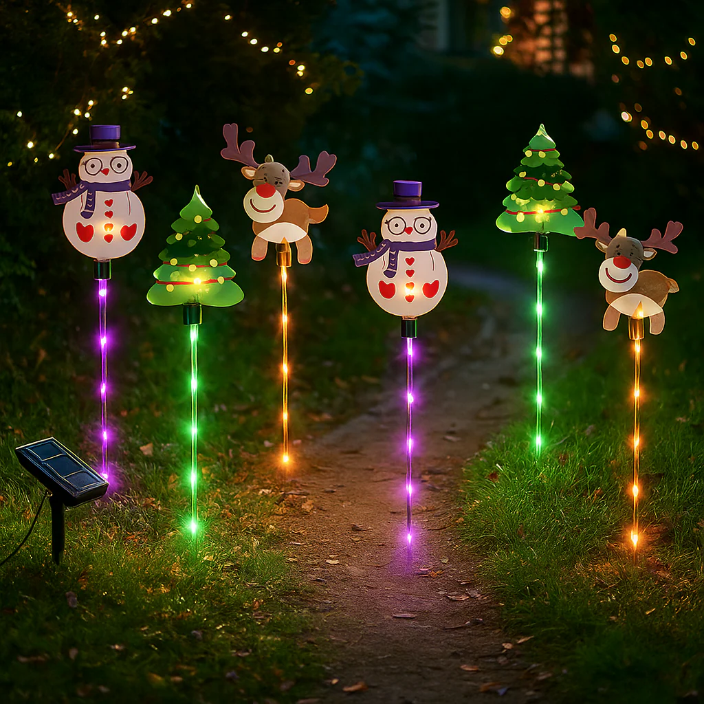 Solar Weihnachtsbeleuchtung Außen LED Licht Deko Gartenfigur - Image 6