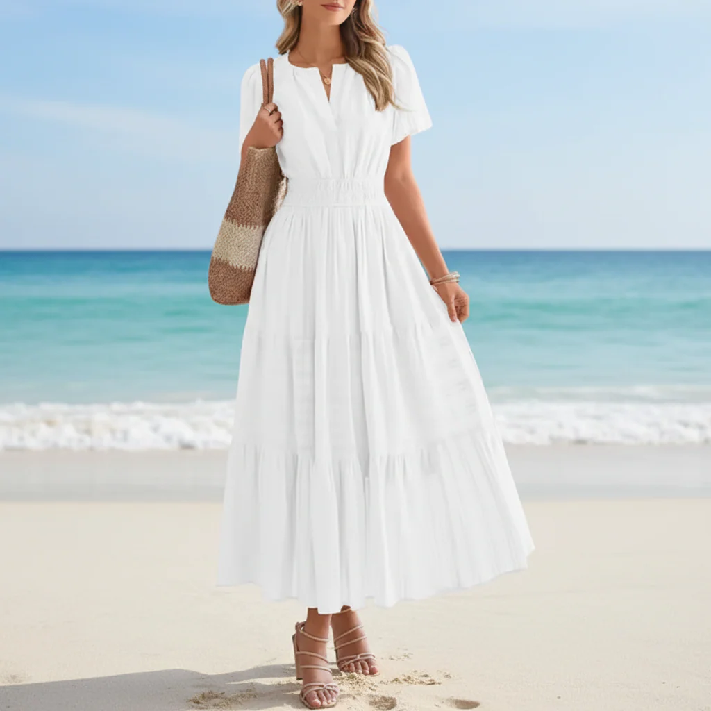Sommerkleid Damen Maxi Casual Langes Kleid Sommer - Image 10