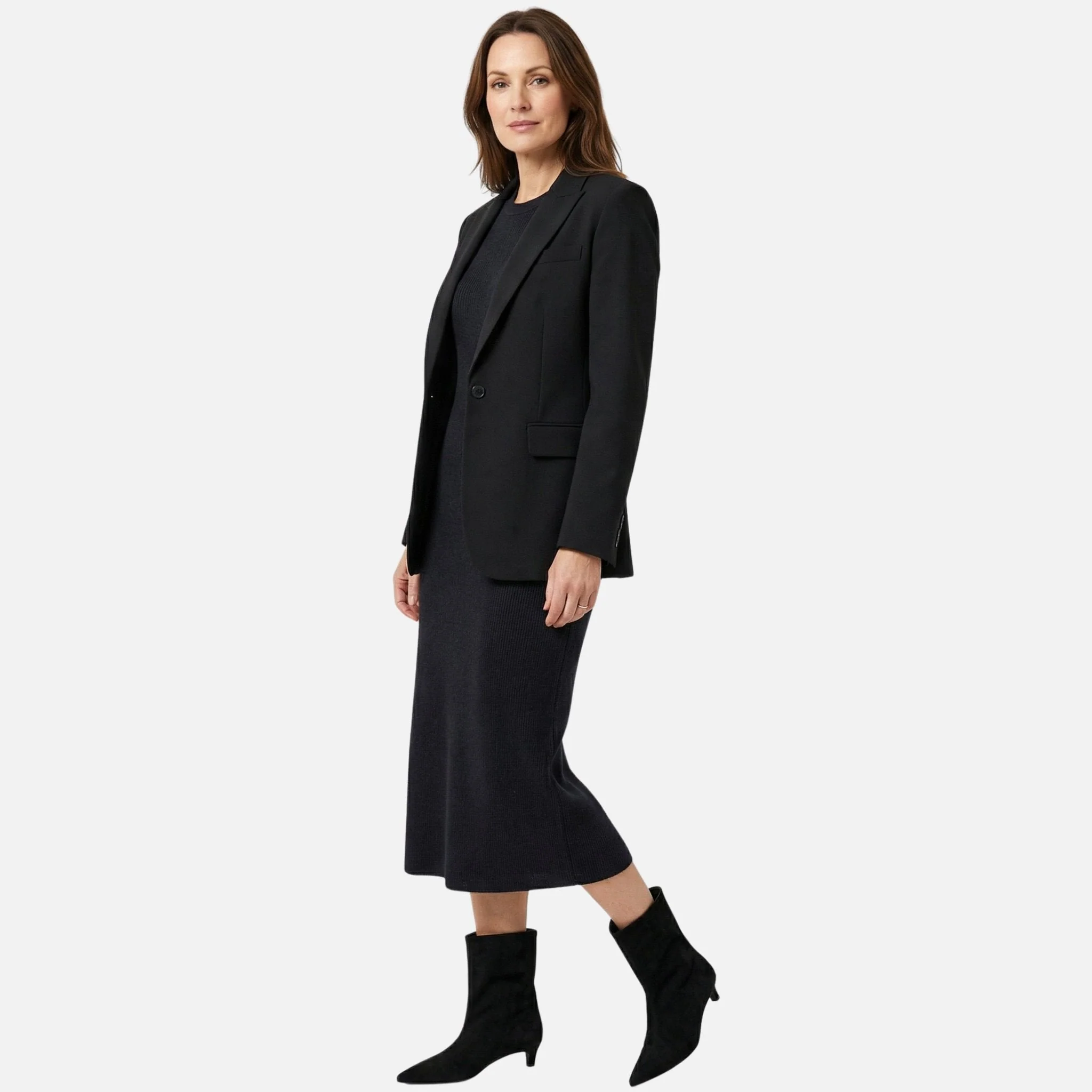 Hannelore | Damen Spitze Wildleder-Stiefeletten Kitten-Absatz – Kitten Heel Stiefeletten