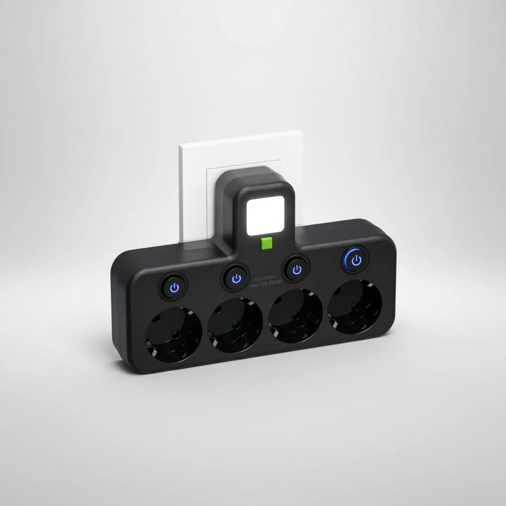 Steckdosenleiste Adapter Mehrfachdose Anschluss - Image 3