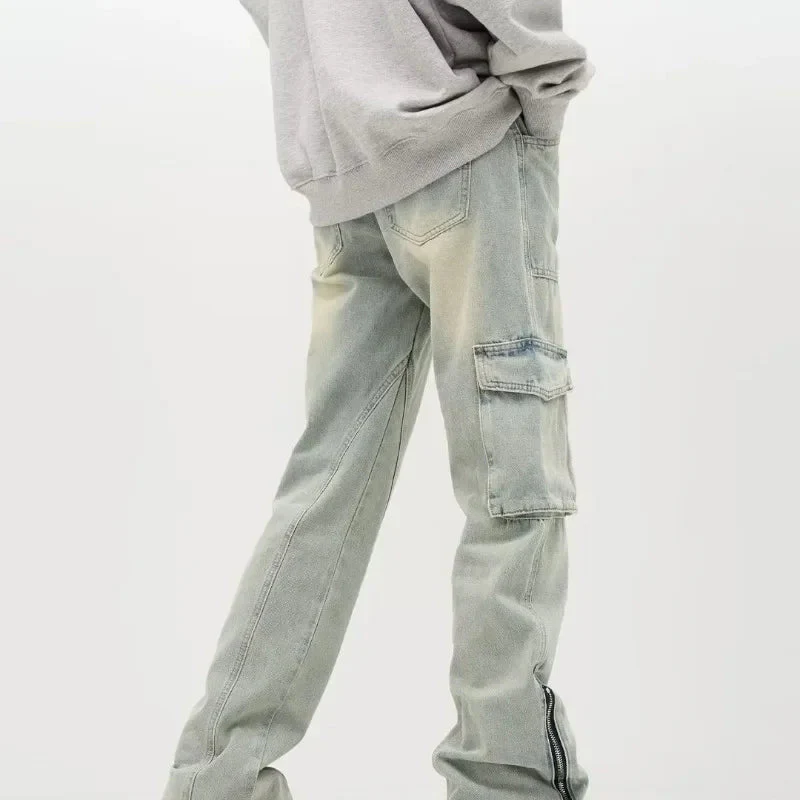 Stefan | Baggy Jeans mit Seitlichen Reißverschlüssen