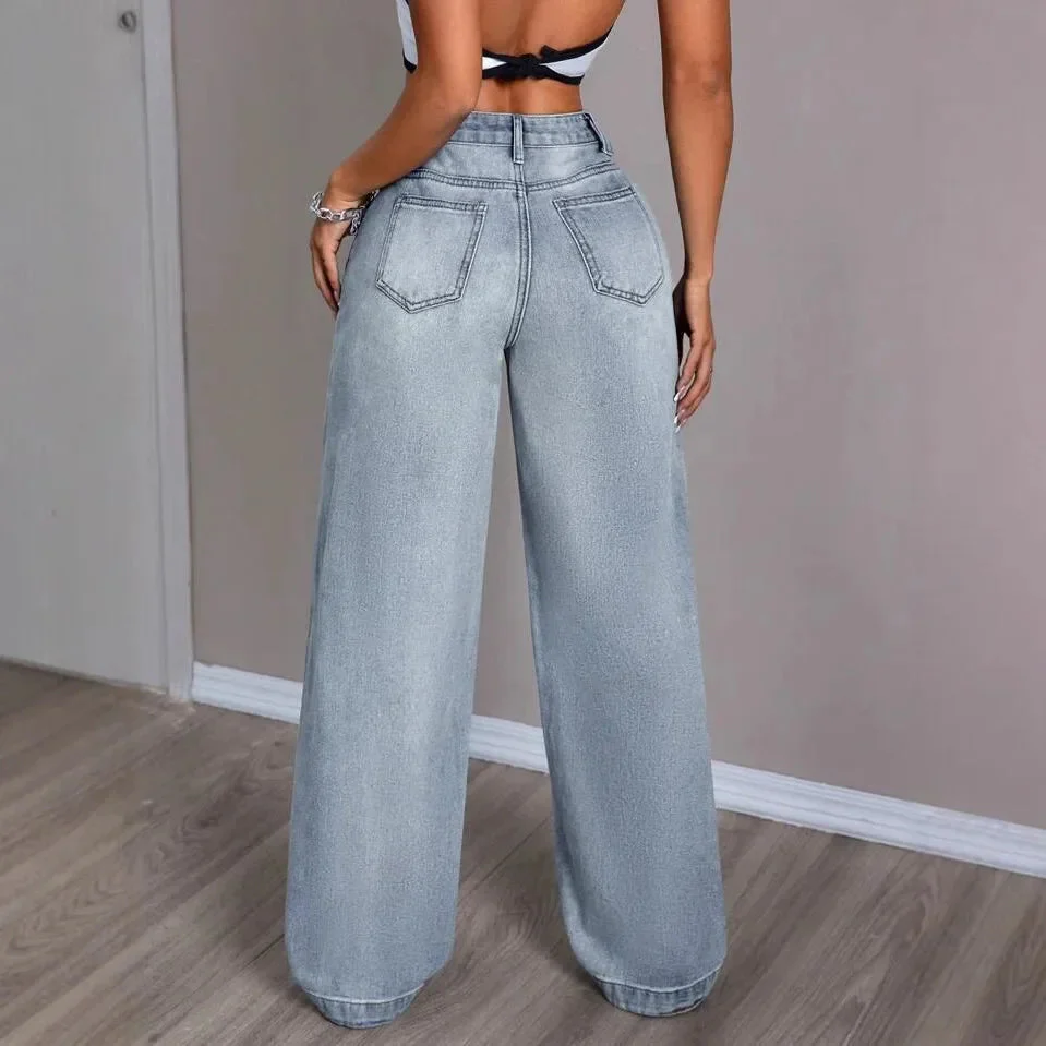 Stella | Vintage Vibe Mom Jeans mit weitem Bein - Image 2