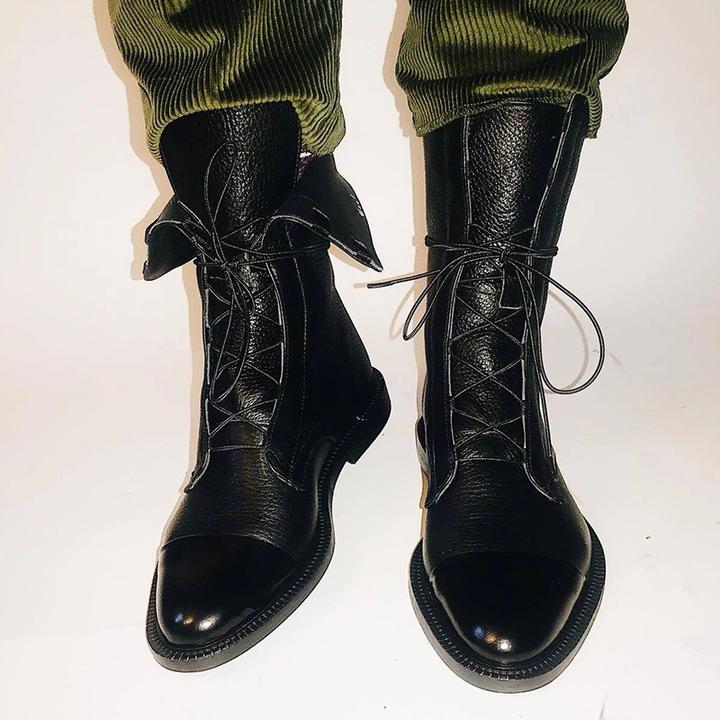Stiefelette Damen Absatz Warm | Elegant Schnürung - Image 7