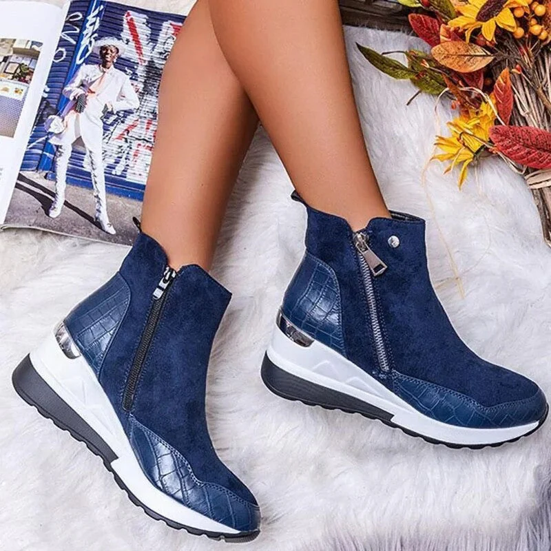 Stiefelette Damen Keilabsatz | Rutschfest Warm Gefüttert - Image 13