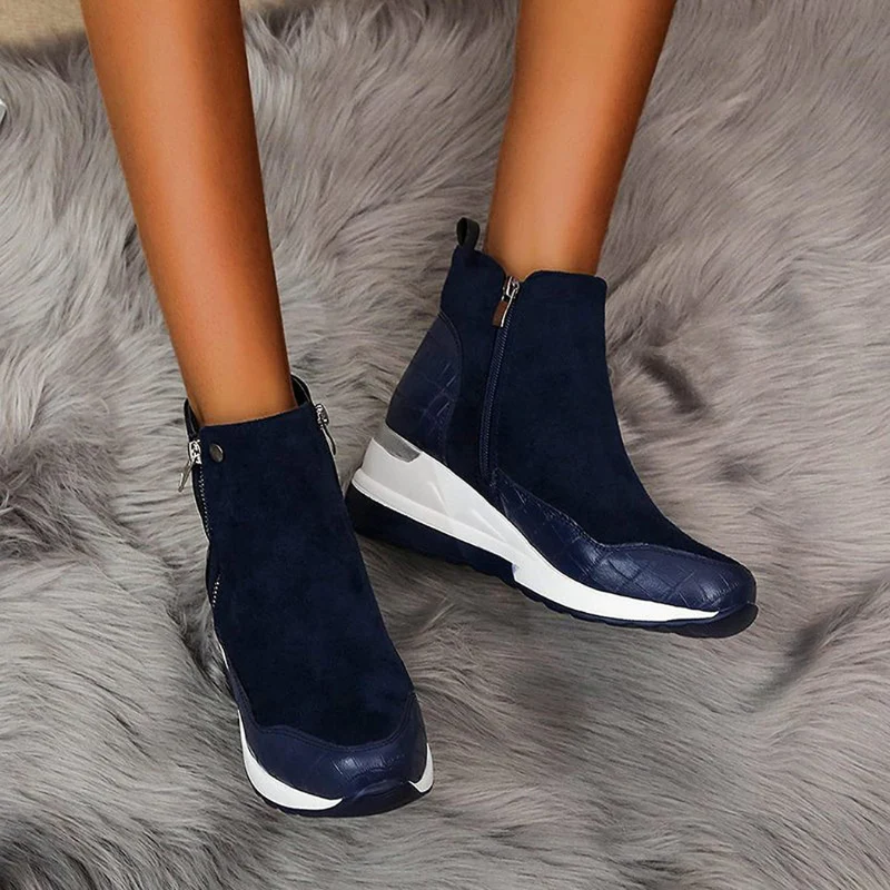 Stiefelette Damen Keilabsatz | Rutschfest Warm Gefüttert - Image 5