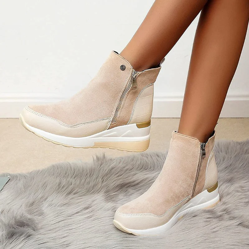 Stiefelette Damen Keilabsatz | Rutschfest Warm Gefüttert - Image 6