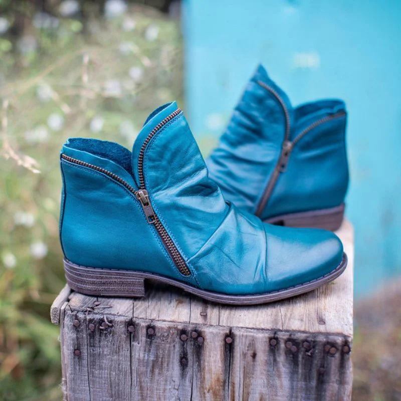 Stiefelette Damen Komfort Herbst | Modisch Reißverschluss