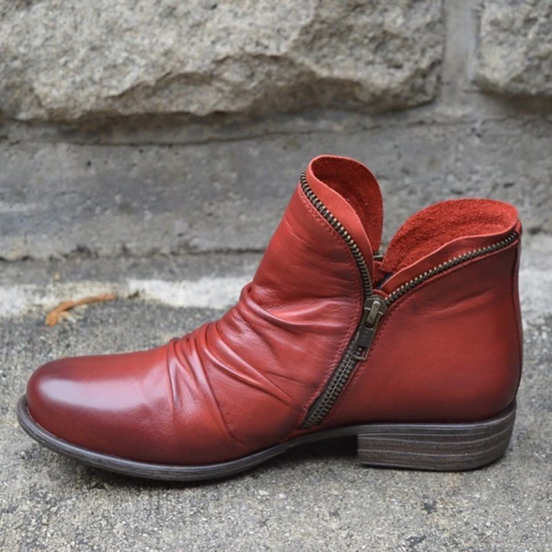 Stiefelette Damen Komfort Herbst | Modisch Reißverschluss - Image 4