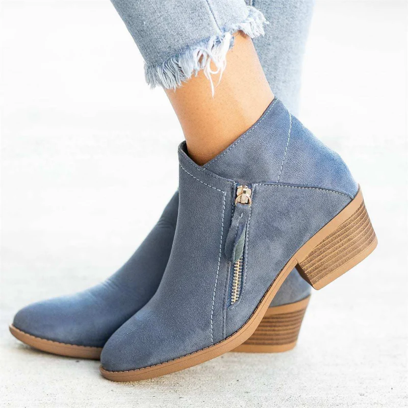 Stiefelette Damen Lederoptik Warm | Komfort Rutschfest