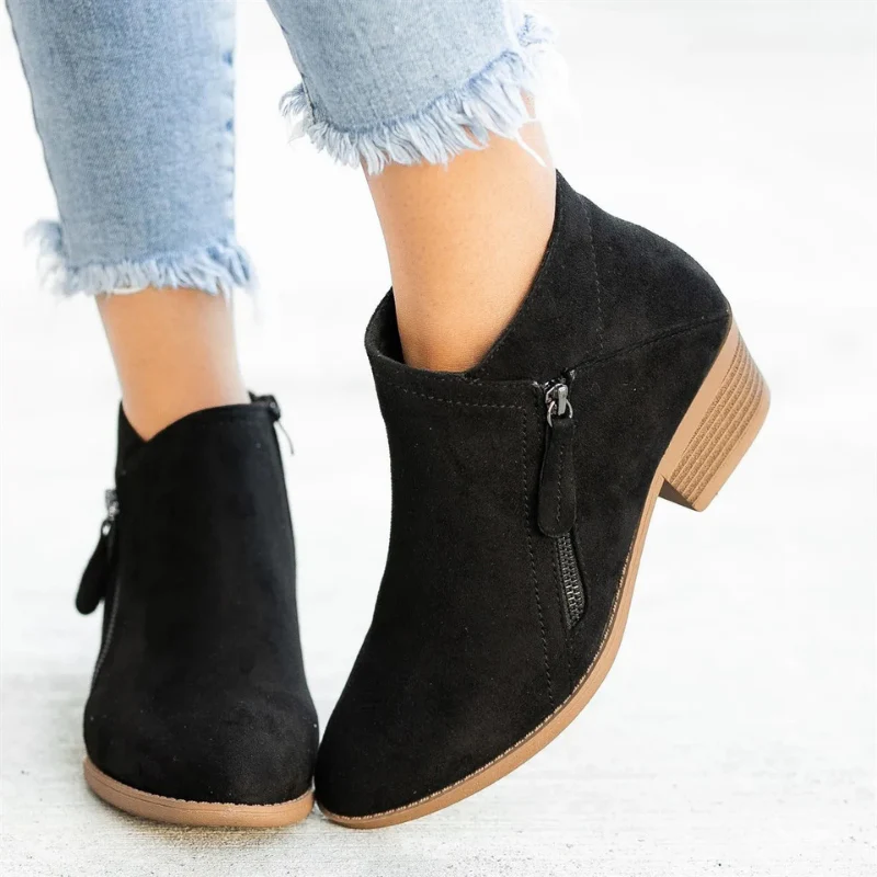 Stiefelette Damen Lederoptik Warm | Komfort Rutschfest - Image 2