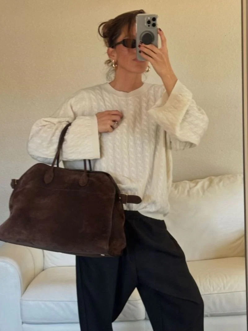 Stilvolle, große Damenhandtasche aus funktionalem veganem Leder - Image 3