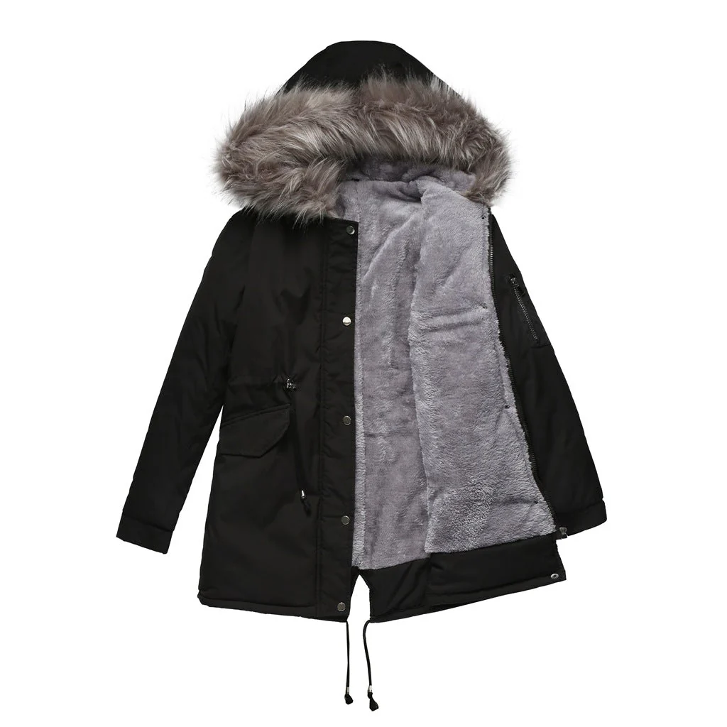 Stilvoller warmer Kunstfell-Parka mit Kapuze - Ulrika - Image 4