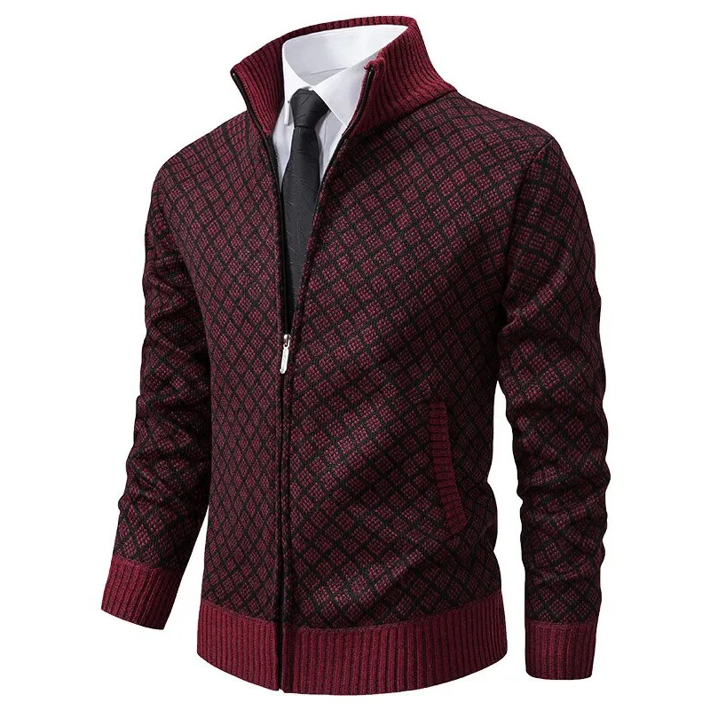 Strick jacke Stehkragen und Reißverschluss - Image 4