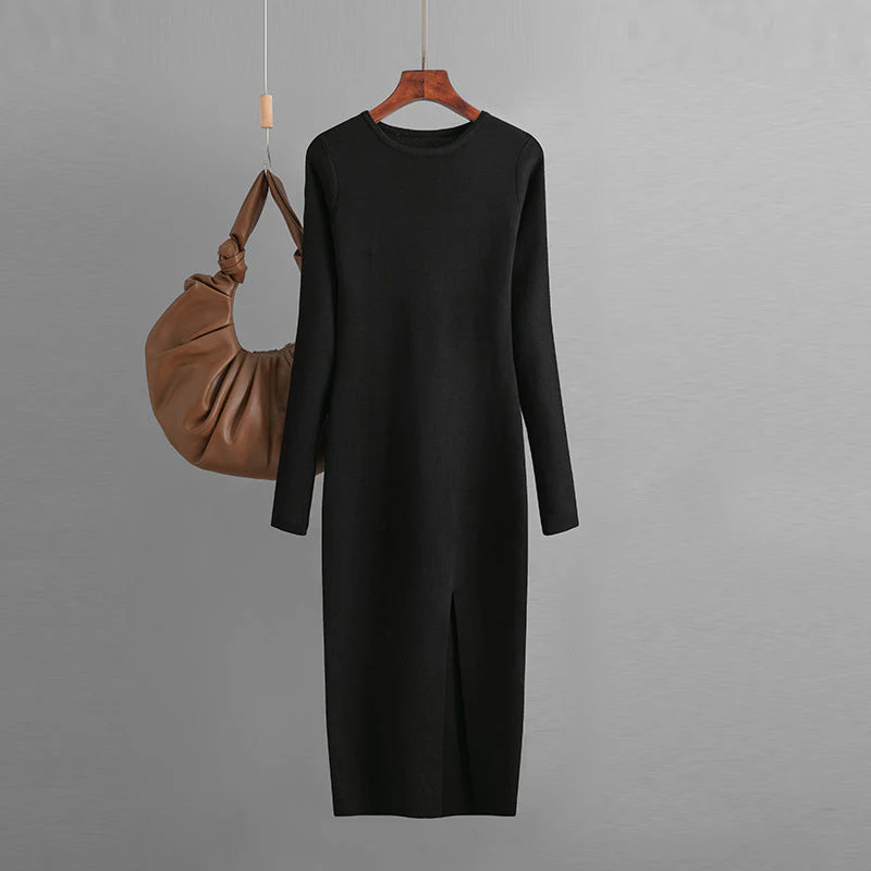 Strickkleid mit Schlitz für Damen