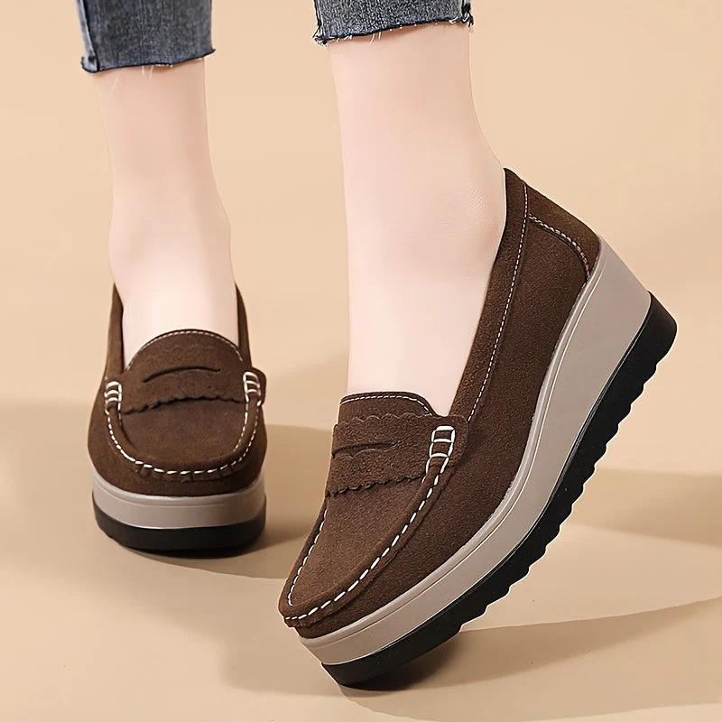 StrideLux™ – Bequeme Plateau Loafer für Damen