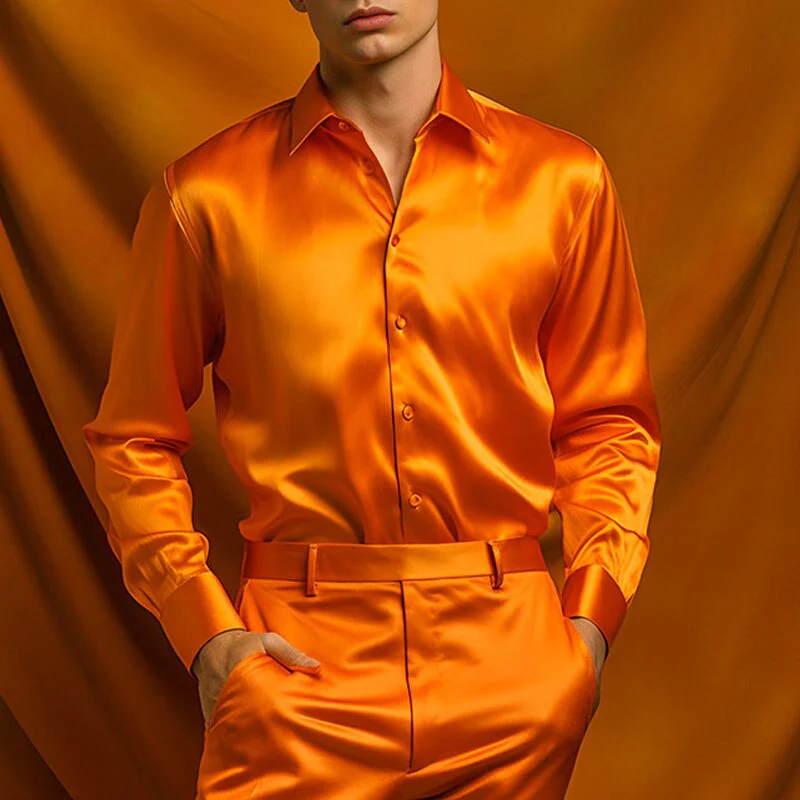 Terrence- Herren Satinhemd mit Glanzfinish und Slim Fit - Image 10