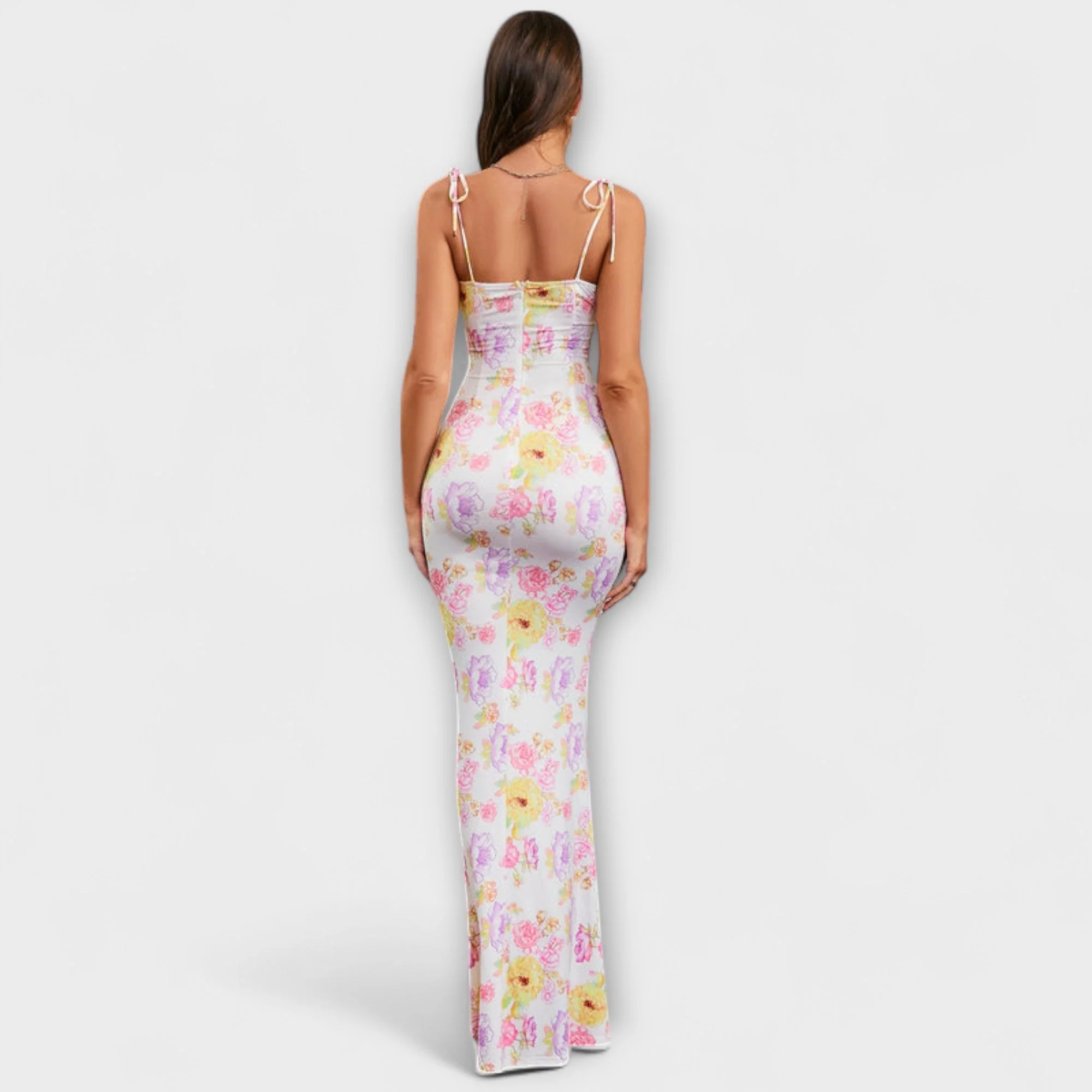 Thalia - Floral Print Prom Dress mit gebundenen Schulterträgern - Image 11