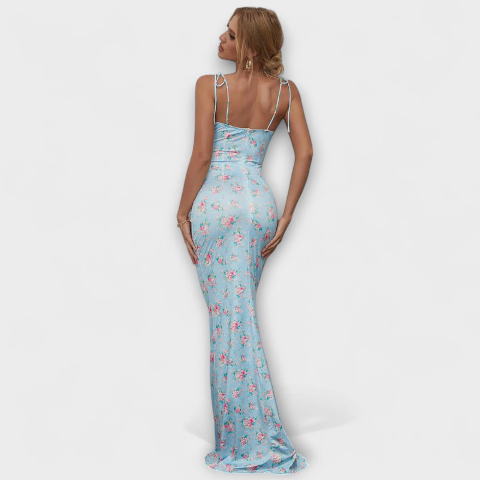 Thalia - Floral Print Prom Dress mit gebundenen Schulterträgern - Image 17