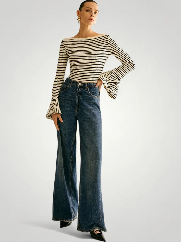 Theresa | Damen-Schulterpullover modern & elegant