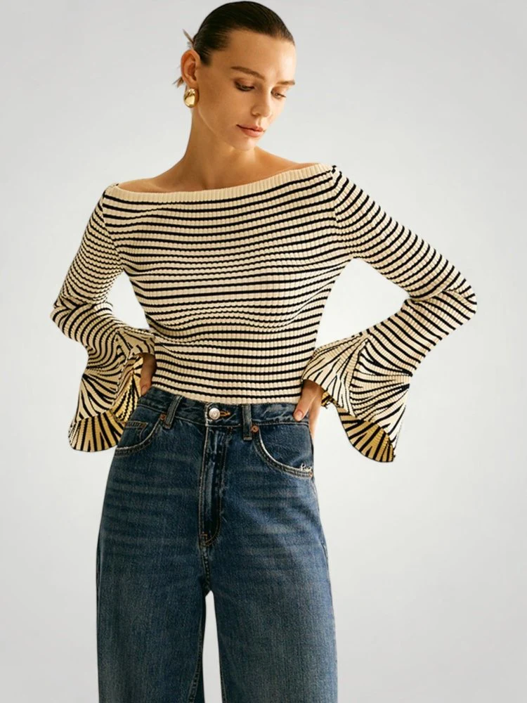 Theresa | Damen-Schulterpullover modern & elegant - Image 5