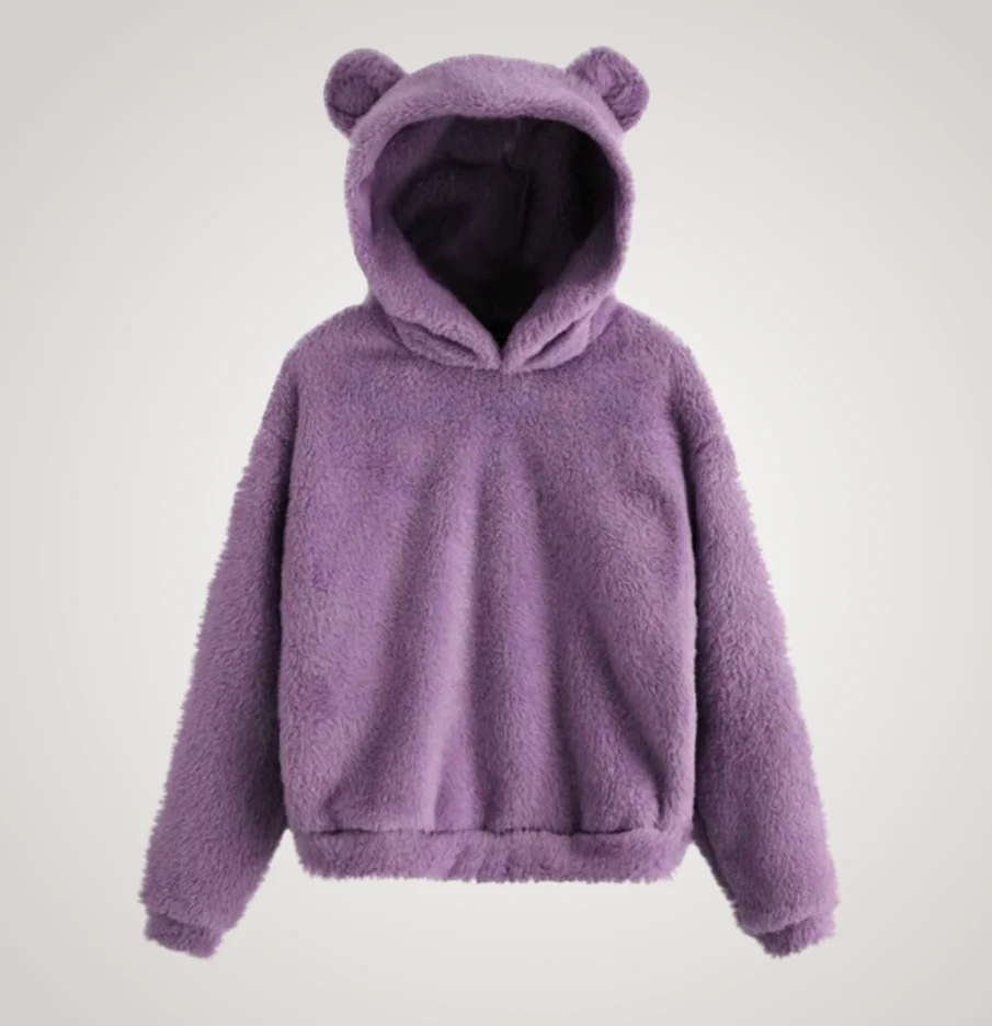 Tialyn - Plüsch-Hoodie mit Bärenohren