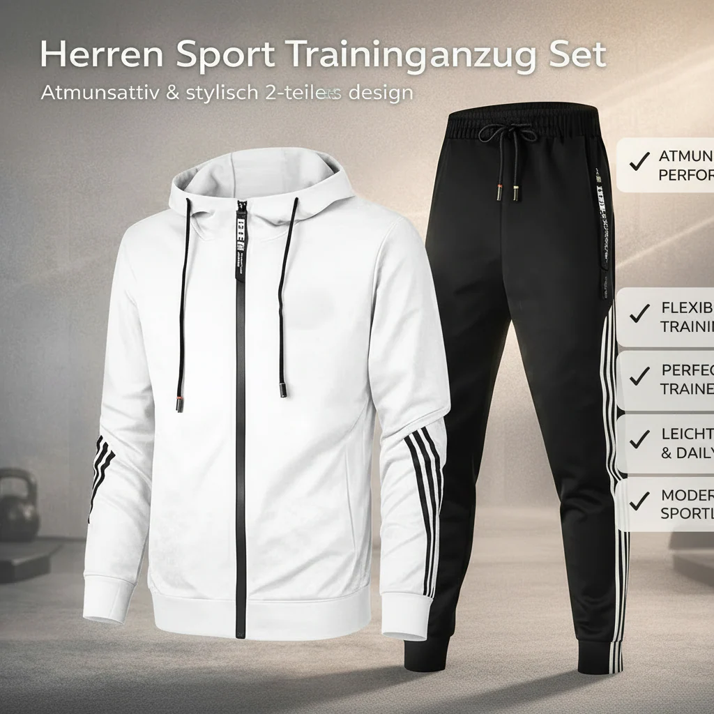 Trainingsanzug Herren Sportanzug Jogginganzug Fitness Freizeit - Image 2