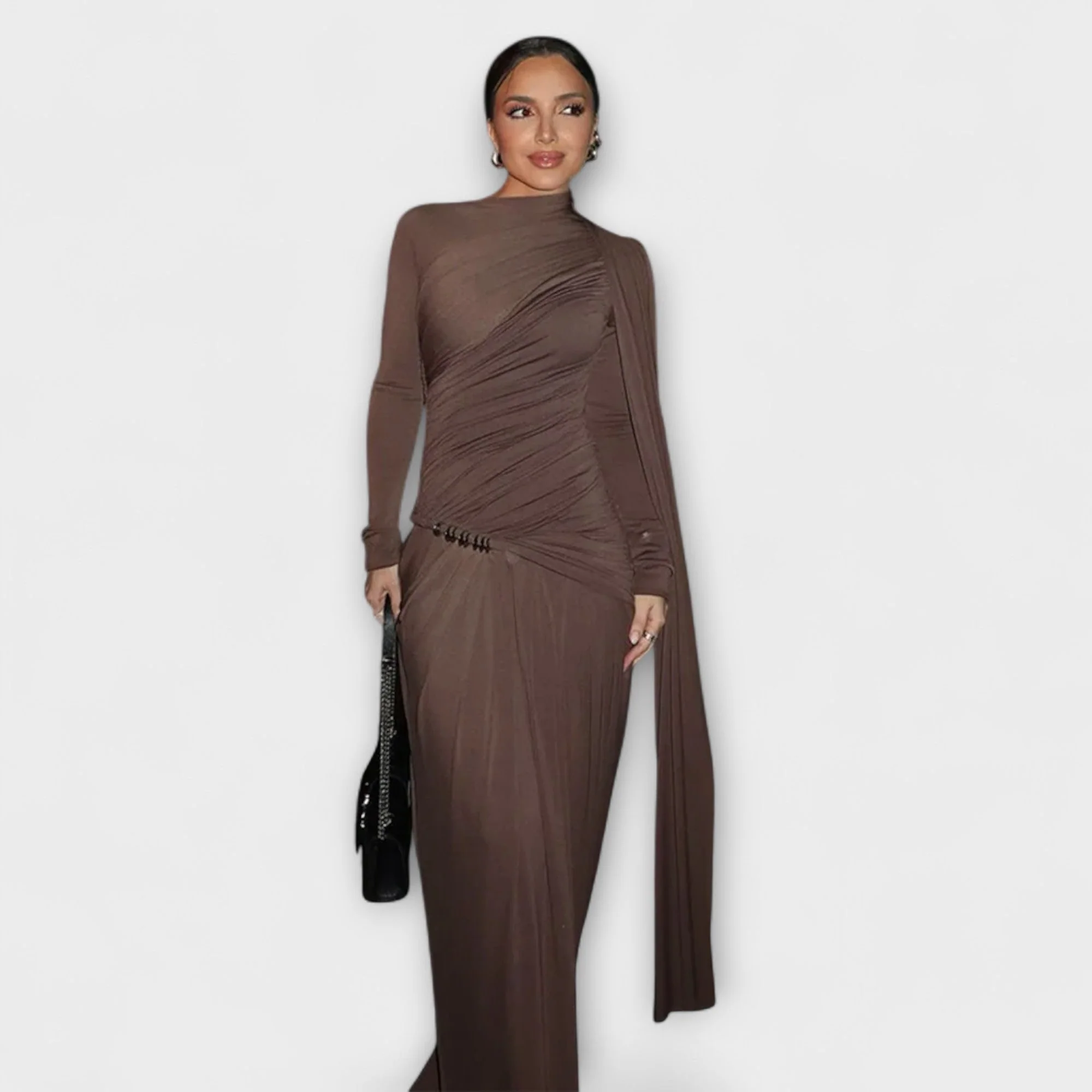 Turtleneck Long Dress - Image 2