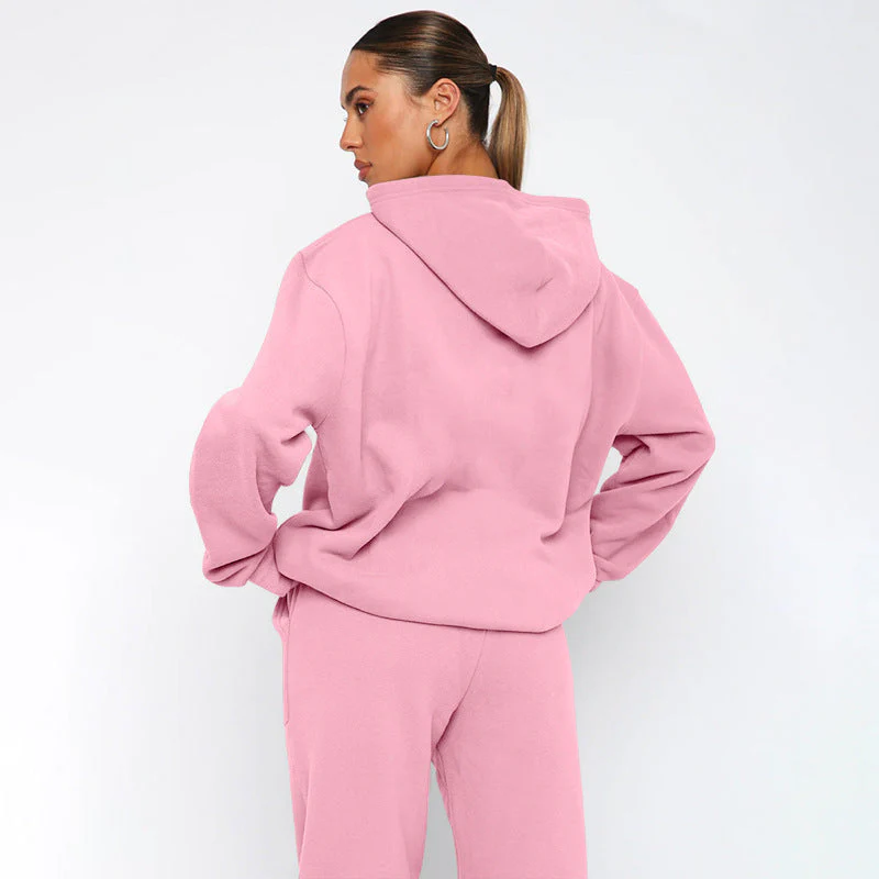 Übergroßer Kapuzenpullover und Jogger-Set für Damen - Image 3