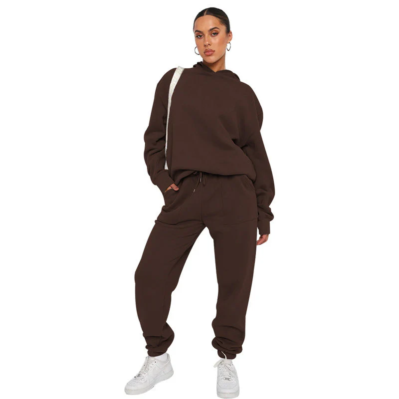 Übergroßer Kapuzenpullover und Jogger-Set für Damen - Image 8