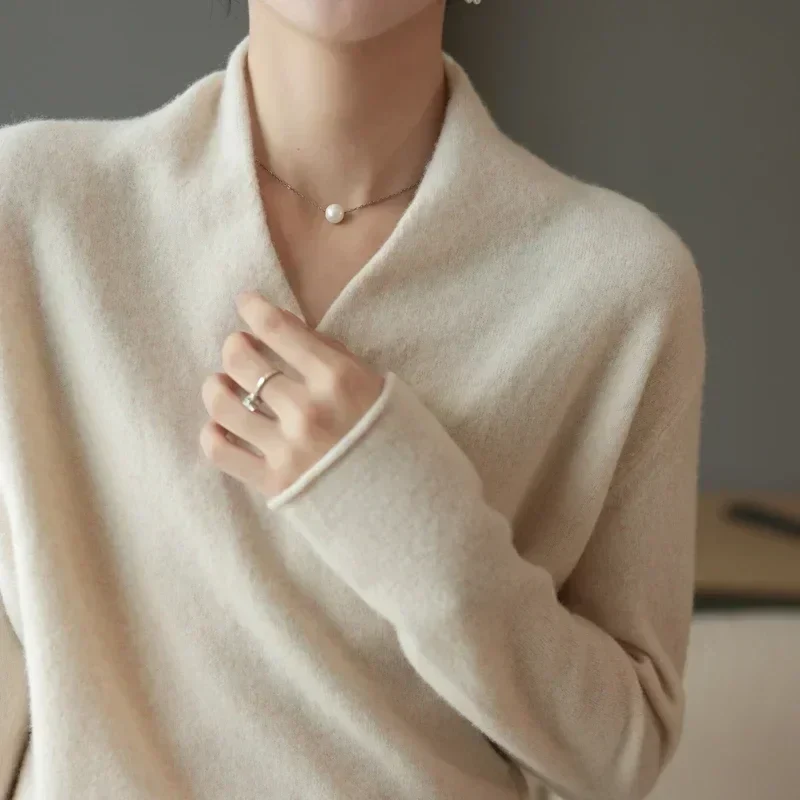Valentina – Eleganter Kaschmir Damen Wickelpullover