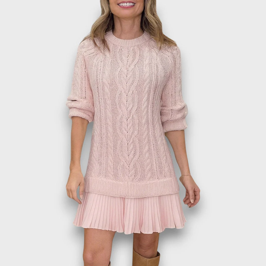 Valentina – Strickkleid mit Tüllsaum